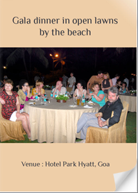 Gala dinner in open lawns at Hotel Park Hyatt, Goa